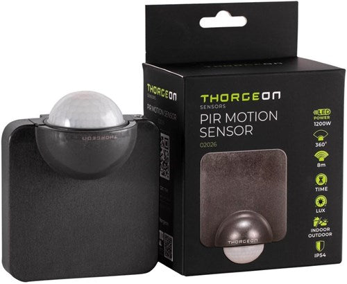 Afbeelding laden in galerijviewer, Enzo thorgeon bewegingsmelder opbouw wand 360 graden ip54 vast zwart - 3900511
