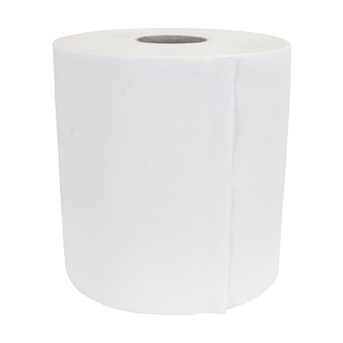 Poetspapier b=23cm l=160mtr wit 2-laags pp rol (6) | 6 stuks