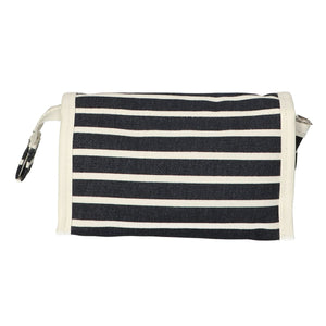 Traveller spiegeltas stripe blauw sports classic 16.5x11cm