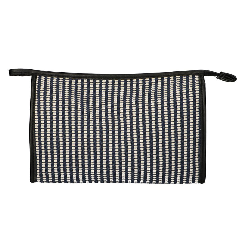 Afbeelding laden in galerijviewer, Traveller toilettas stripe blauw creme 30x20cm
