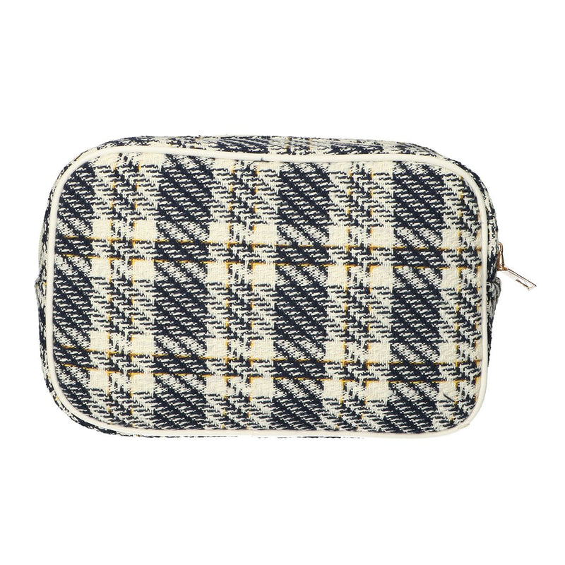 Afbeelding laden in galerijviewer, Traveller toilettas box tweed ruit 26x16cm
