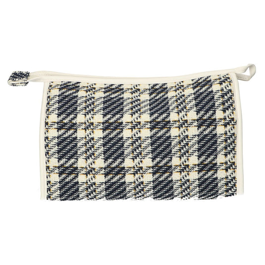 Traveller toilettas tweed ruit 26x16cm