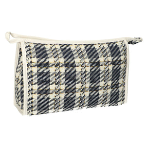 Traveller toilettas tweed ruit 26x16cm