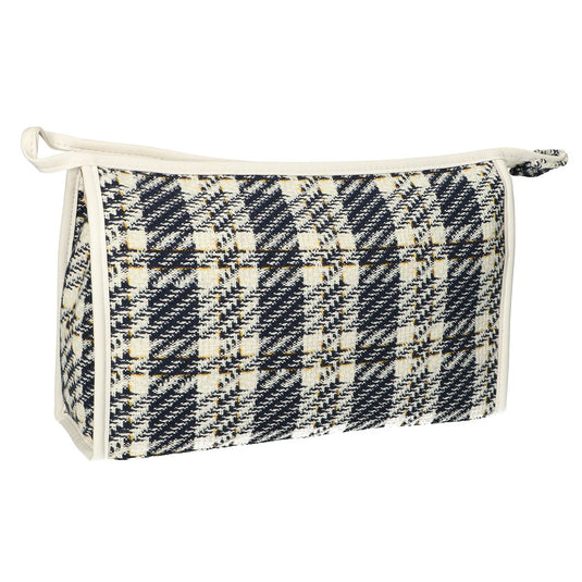 Traveller toilettas tweed ruit 26x16cm