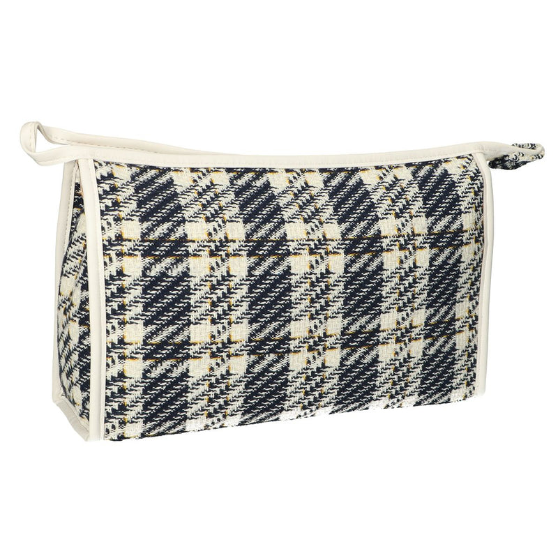 Afbeelding laden in galerijviewer, Traveller toilettas tweed ruit 26x16cm
