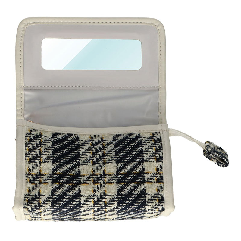 Afbeelding laden in galerijviewer, Traveller spiegeltas tweed ruit 16.5x11cm
