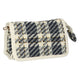 Traveller spiegeltas tweed ruit 16.5x11cm