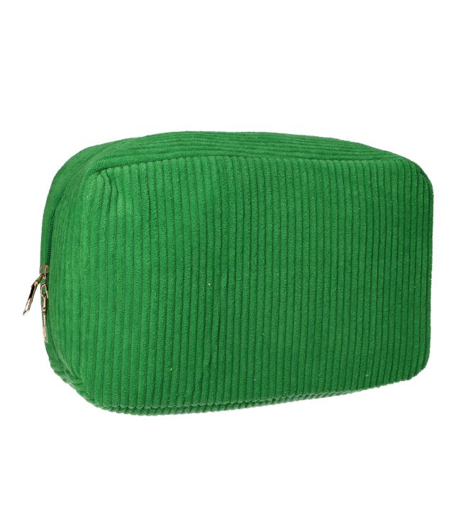 Afbeelding laden in galerijviewer, Traveller toilettas rib stof groen 28x17cm
