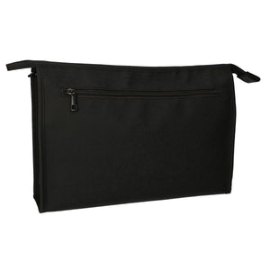 Traveller toilettas rits horizontaal zwart 35x24 cm