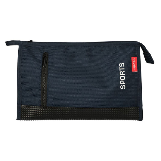 Traveller toilettas rubber blauw 30x19,5cm