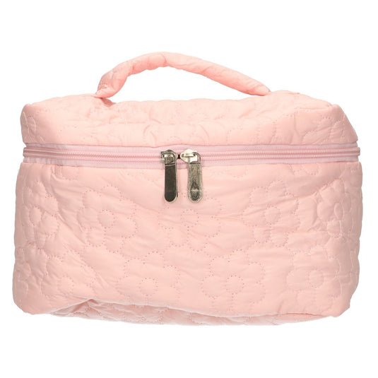 Traveller beautycase bloemen roze 24cm x 17cm