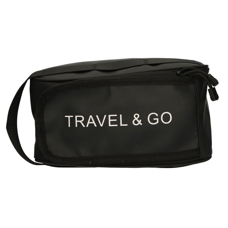 Afbeelding laden in galerijviewer, Traveller toilettas travel go zwart 15,5cm x 13,5cm
