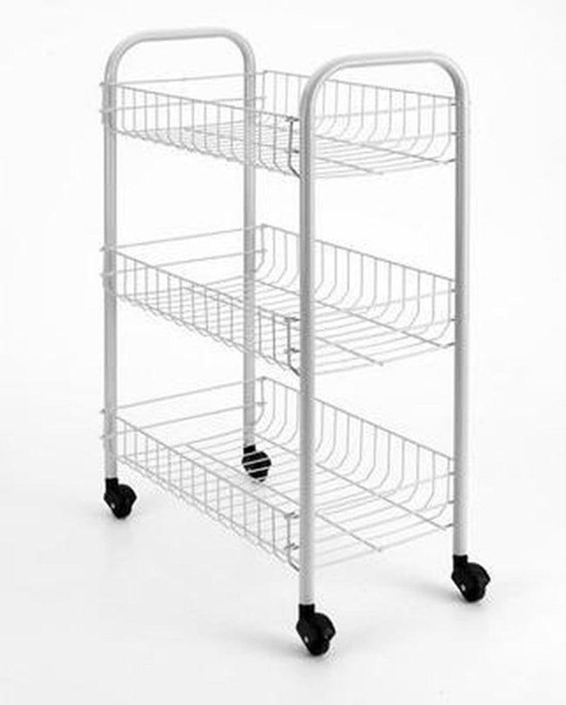 Afbeelding laden in galerijviewer, Metaltex voorraadwagen sienna 3 manden 41x23x61cm wit
