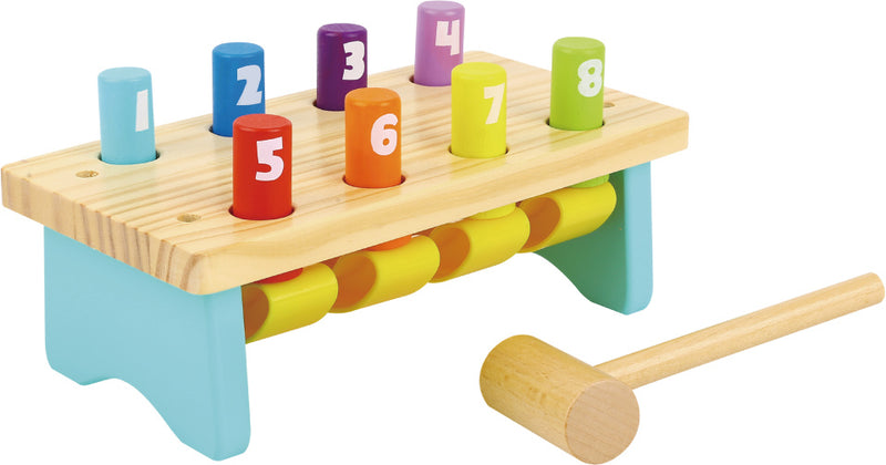 Afbeelding laden in galerijviewer, Tooky toy Houten Hamerbank 12 maanden 2-delig
