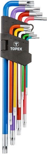 Afbeelding laden in galerijviewer, Enzo topex tx-sleutelset torx 9 delig lang - 6479045
