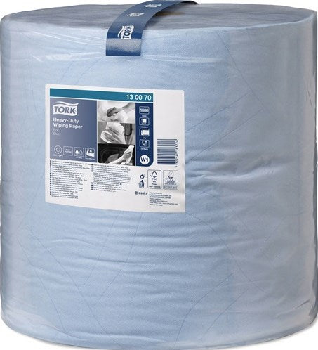 Poetspapier tork w1 2-laags blauw 1000 vellen