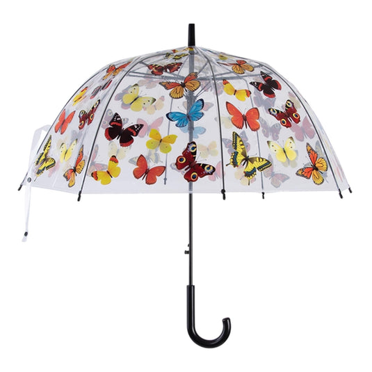 Esschert design paraplu transparant met vlinderprint ø83cm