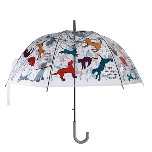 Esschert design paraplu transparant it's raining cats dogs ã˜83cm