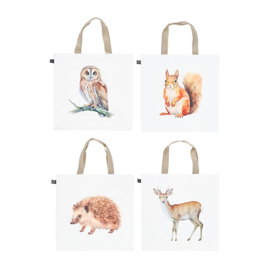 Esschert design boodschappentas aquarel bosdier ass 40x14,5x40cm pp