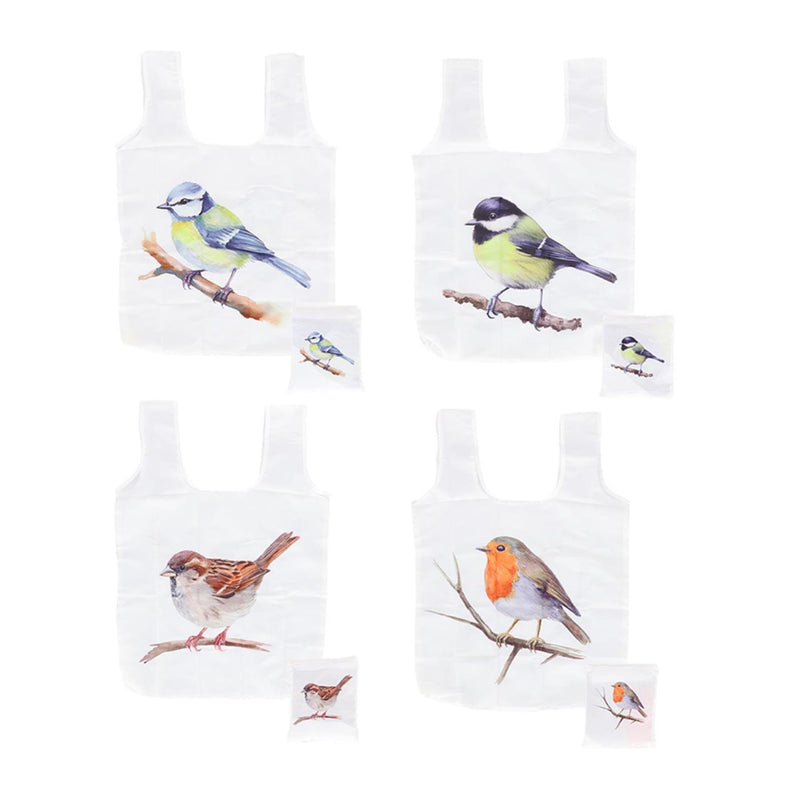 Afbeelding laden in galerijviewer, Esschert design opvouwbare tas aquarel vogel ass. 39,3x4,5x57,3cm polyester
