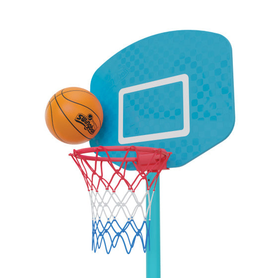 Afbeelding laden in galerijviewer, Swingball first basketbalpaal met all surface basis blauw rood
