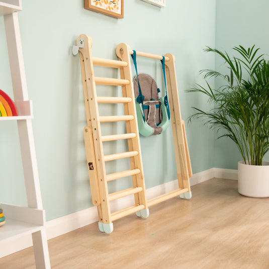 Tp toys Active-Tots Houten Klimrek met Schommel vanaf 6 Maanden