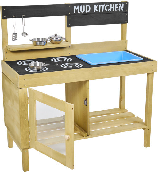 Afbeelding laden in galerijviewer, Tp toys Houten Modderkeuken met Oven, Spoelbak Accessoires

