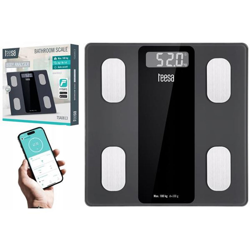 Afbeelding laden in galerijviewer, Teesa digitale body analyser weegschaal tot 180kg
