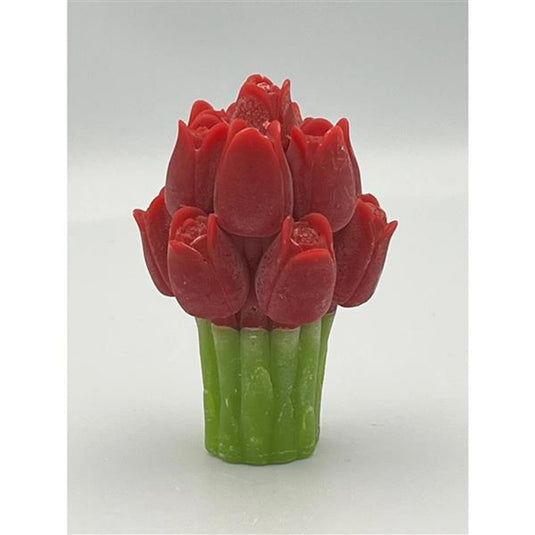 Vos decorations geur tulpenbosje rood 10x6cm