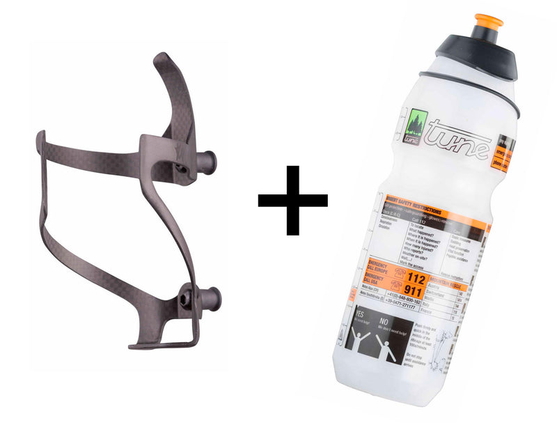 Afbeelding laden in galerijviewer, Tune rechtsträger carbon bottlecage + bottle 750ml
