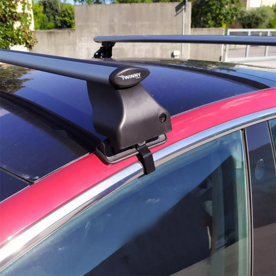 Afbeelding laden in galerijviewer, dakdragerset Fly Bar Tesla 3 aluminium zwart
