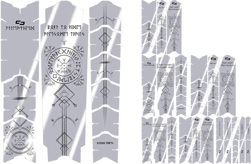 Afbeelding laden in galerijviewer, Unleazhed unscratch frame protector film - runes of shred black glossy

