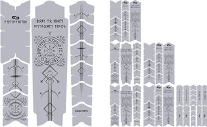 Unleazhed unscratch frame protector film - runes of shred black matt