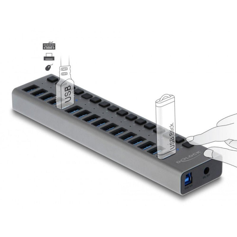 Afbeelding laden in galerijviewer, Imp usb a hub - 16 poorten
