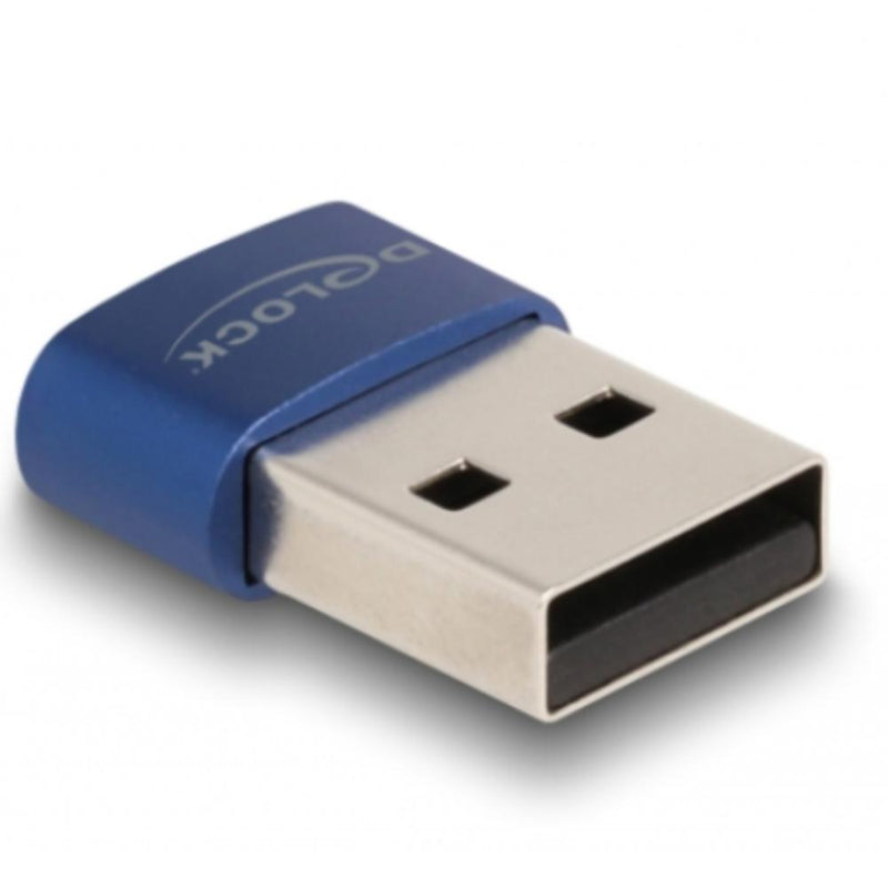 Afbeelding laden in galerijviewer, Delock usb 2.0 adapter usb-a male > usb-c female (blauw)
