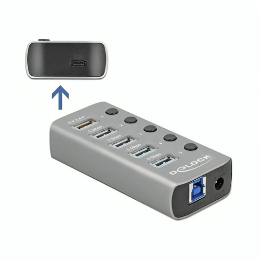 Usb c naar a + b hub - 5 poorten