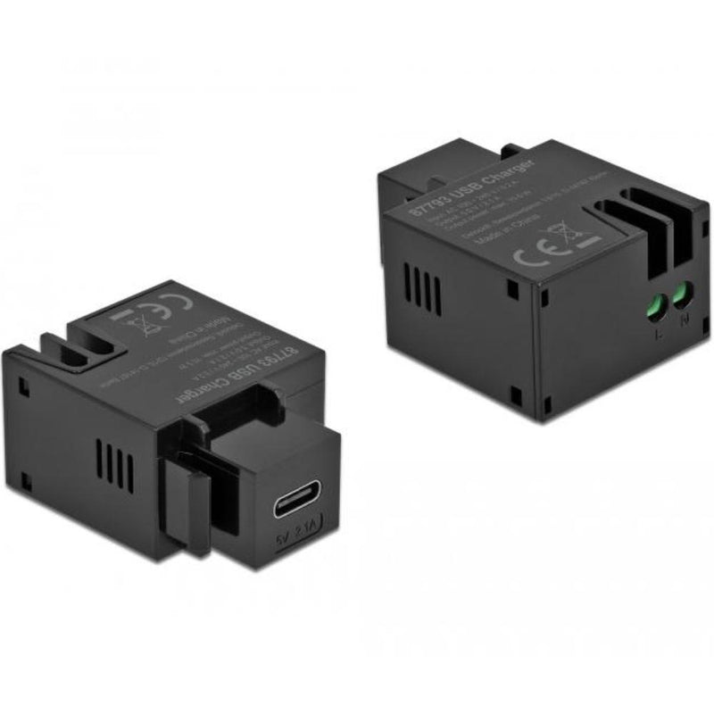 Afbeelding laden in galerijviewer, Usb c naar 2‑pins aansluitblok keystone
