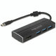 Delock usb-c 3.1 > 3x usb-a 3.0 hub + hdmi usb-hub (zwart, 0,15 meterr, 4k)