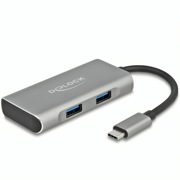 Afbeelding laden in galerijviewer, Delock external usb 3.2 gen 2 usb type-c hub usb-hub (grijs)
