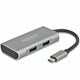 Delock external usb 3.2 gen 2 usb type-c hub usb-hub (grijs)