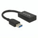 Delock converter usb-a 3.1 > usb-c adapter (zwart, 0,15 meter)