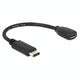 Delock usb-c 2.0 > usb micro-b adapter (zwart, 0,15 meter)