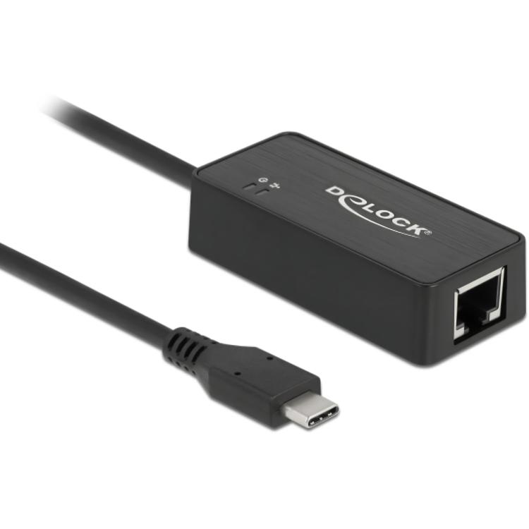 Afbeelding laden in galerijviewer, Delock usb-c - gigabit lan adapter (zwart)
