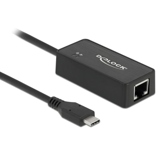 Delock usb-c - gigabit lan adapter (zwart)