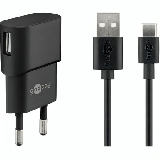 Usb a oplader + usb a naar c kabel