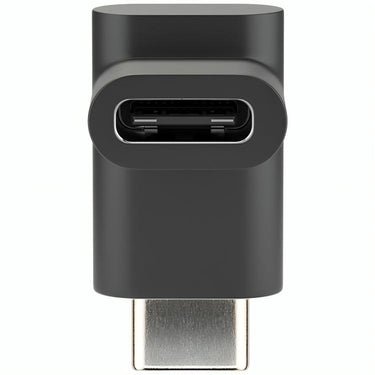 Goobay usb-c (male) naar usb-c (female) 90° adapter (zwart)