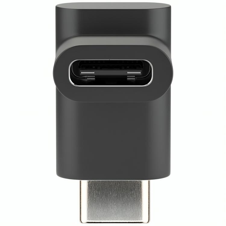 Afbeelding laden in galerijviewer, Goobay usb-c (male) naar usb-c (female) 90° adapter (zwart)
