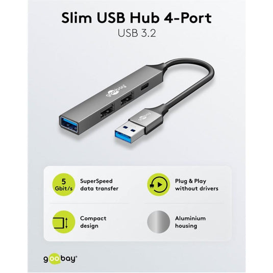 Imp usb a naar a + c hub - 4 poorten