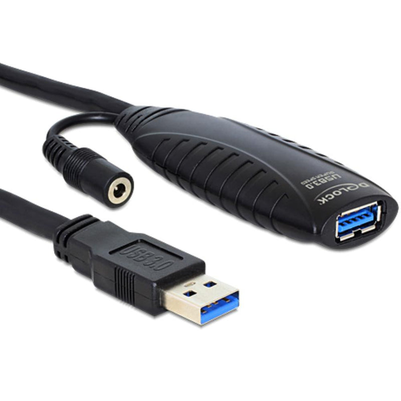 Afbeelding laden in galerijviewer, Delock usb 3.0 actieve verlengkabel (zwart, 10 meter)
