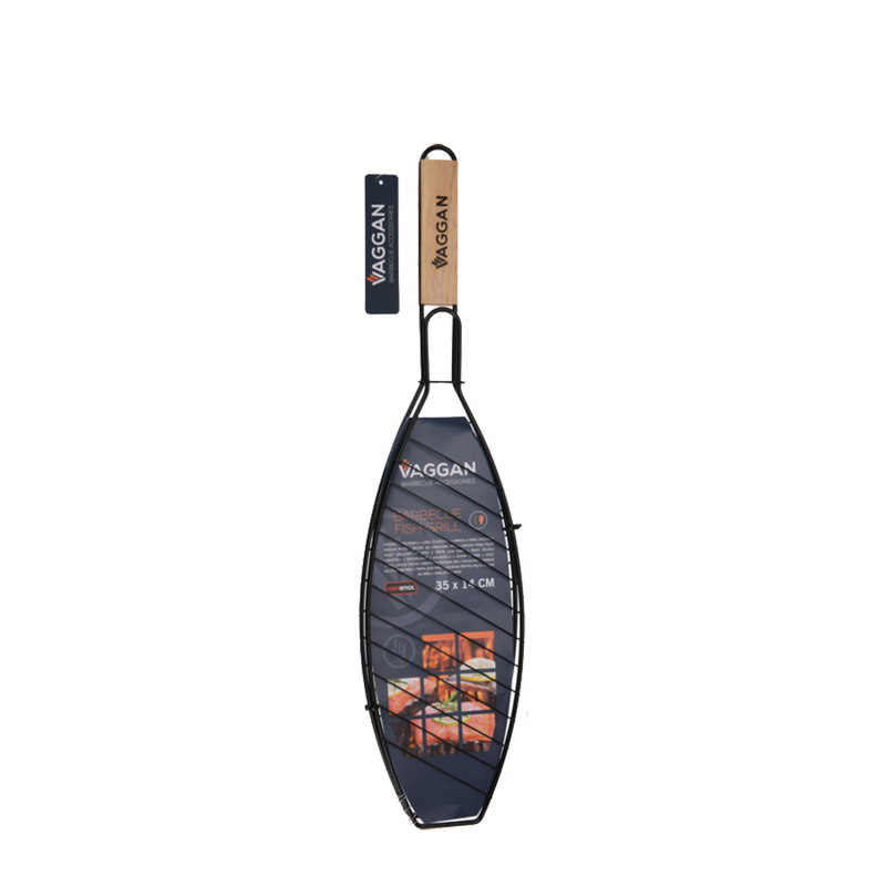 Afbeelding laden in galerijviewer, Vaggan barbecue visgrill zwart 35x14cm
